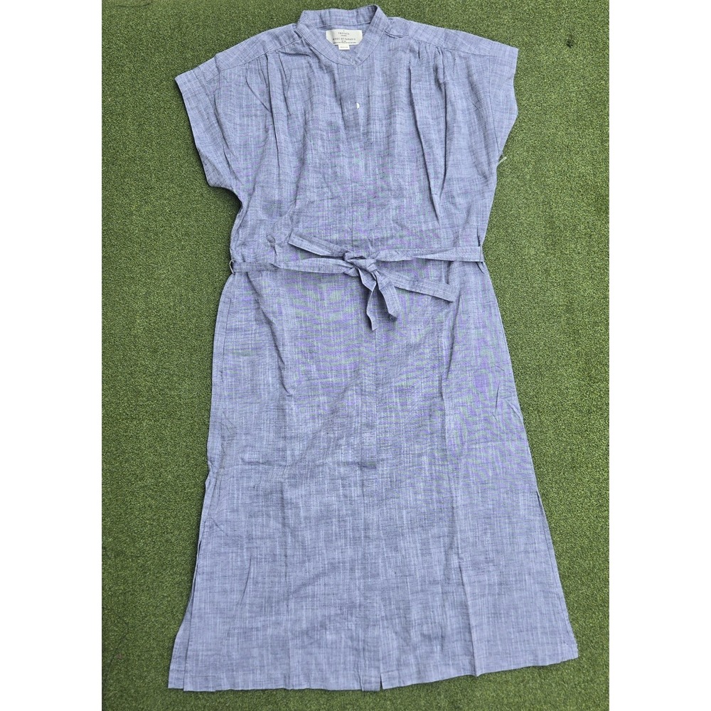 Trovata Birds Of Paradis Button Up Chambray Maxi Dress Size M